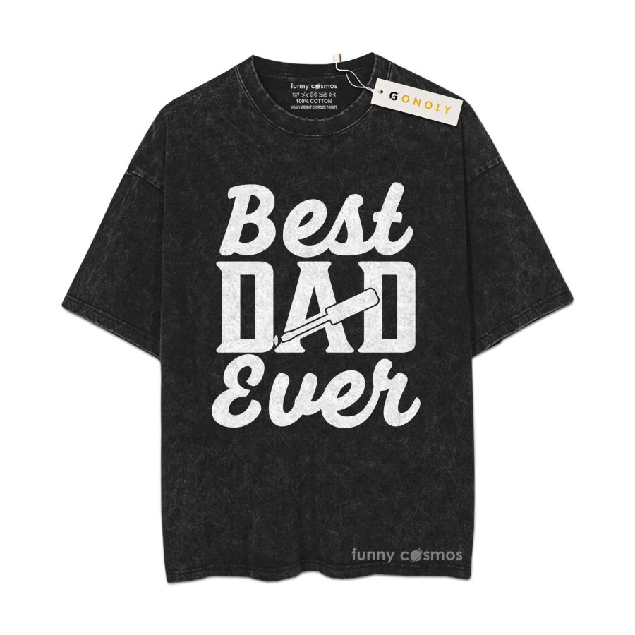 Best Dad Ever Vintage Washed T-Shirt